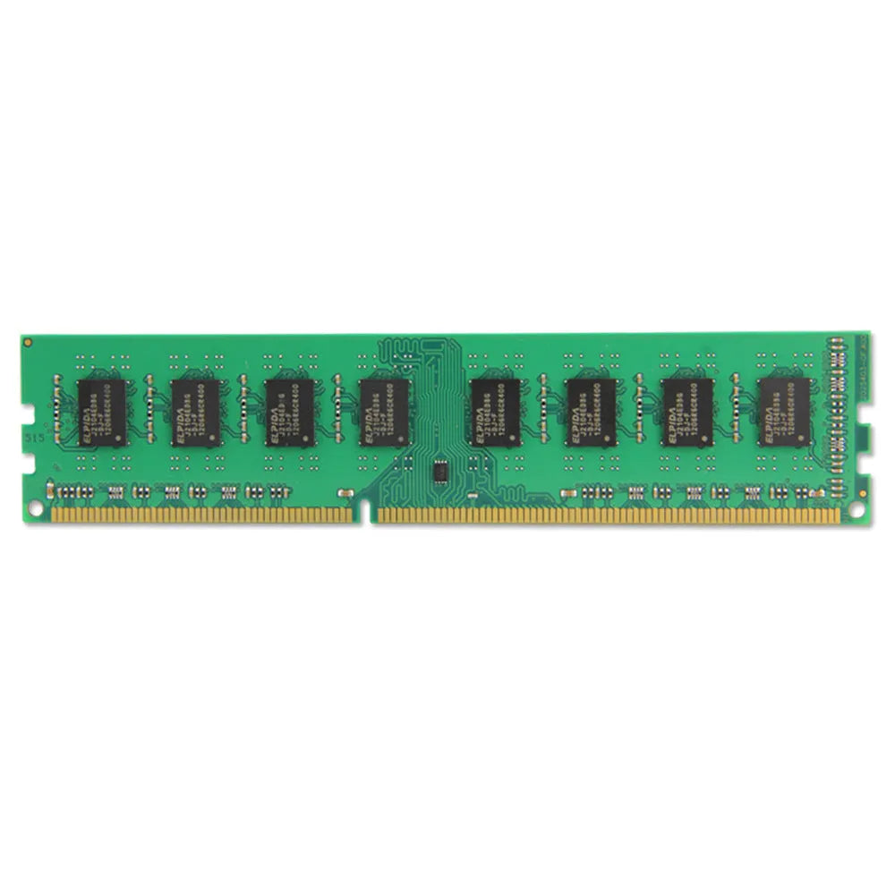 DDR3 4GB 1600MHz desktop memory module with gold contacts and black PCB
