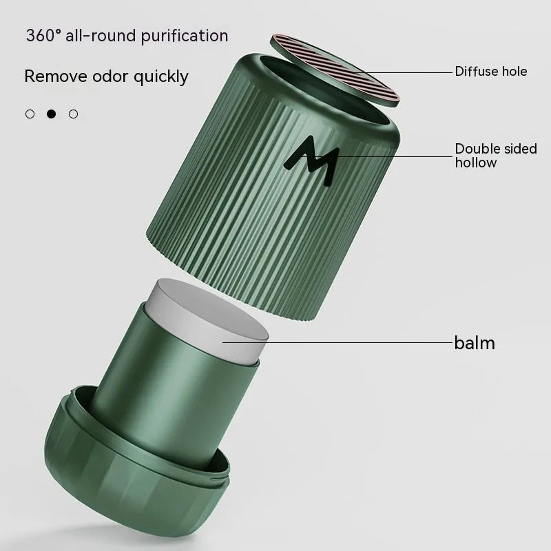 Solid car aromatherapy decoration cup measuring 10cm by 6cm in choice of four fragrances