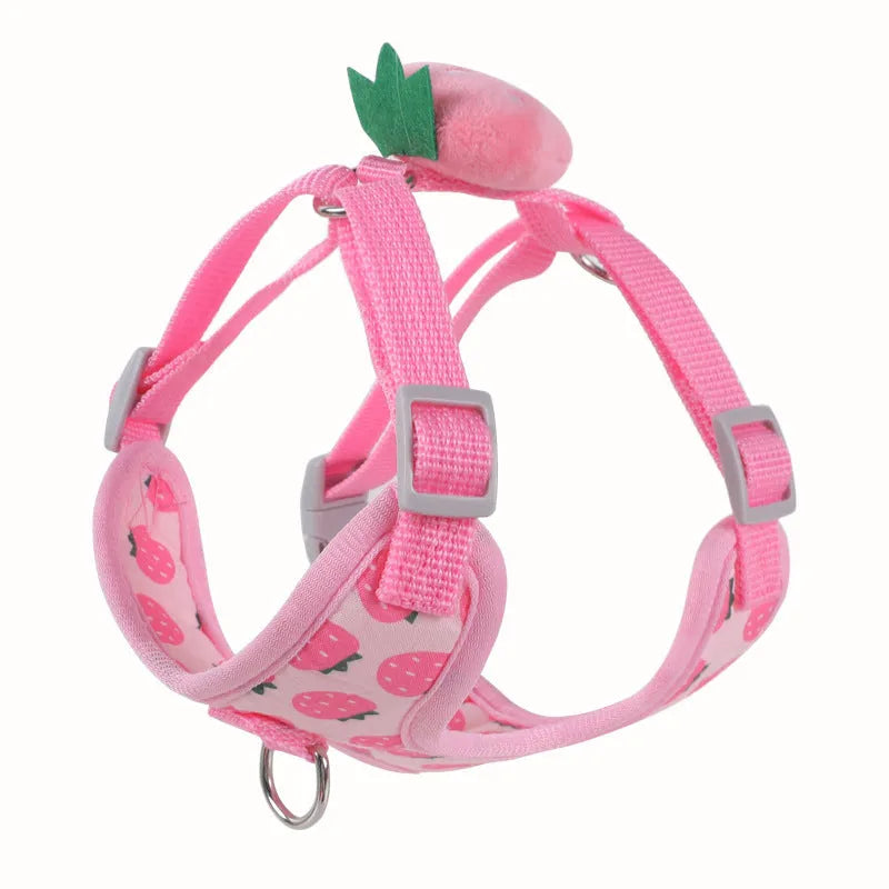 Reflective vest-style dog harness with attached hand holding rope in avocado green colour for small dogs.