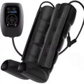 Air wave pressure massager set with control unit, handheld remote, leg arm and waist wraps in multiple sizes
