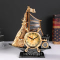 Plastic alarm clock with gold finish, compact size for bedroom use