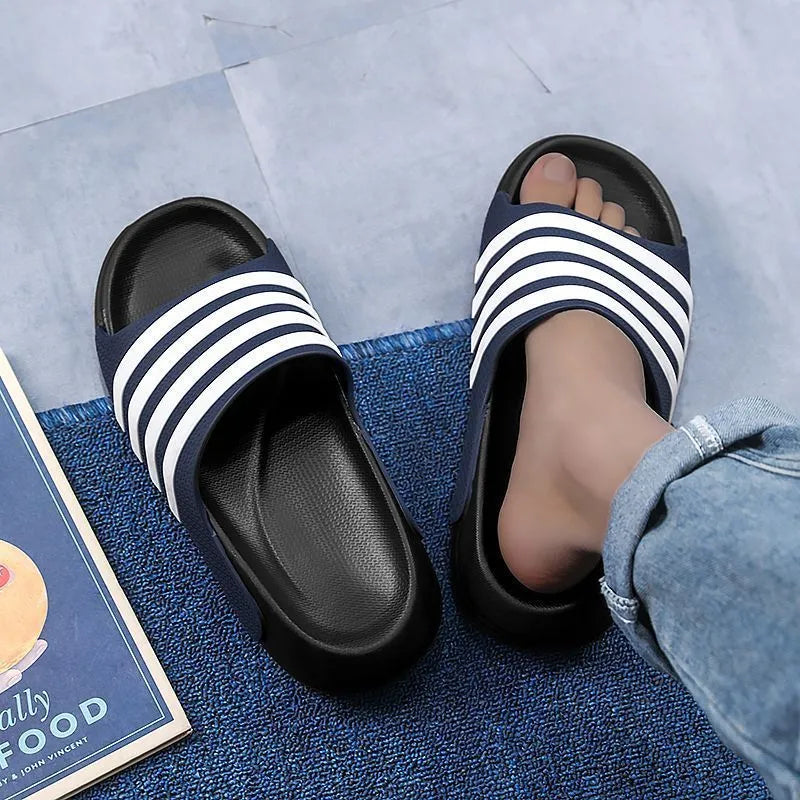 Casual unisex EVA sole slippers for teenagers in Beige colour with PVC upper and leisure sports style