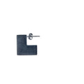 Sterling silver geometric square earrings with oxidation black finish measuring approximately 16mm