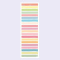 Colourful cartoon student notepad with plastic storage box showing sticky note paper inside