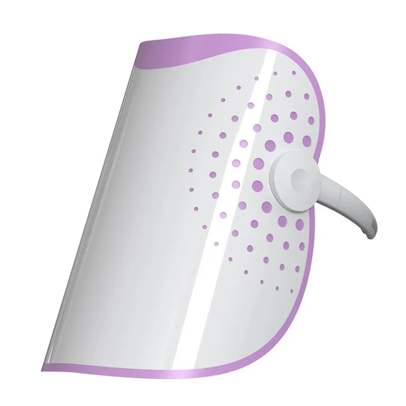 White and purple photon beauty mask IPL device for household facial skincare with colour light function