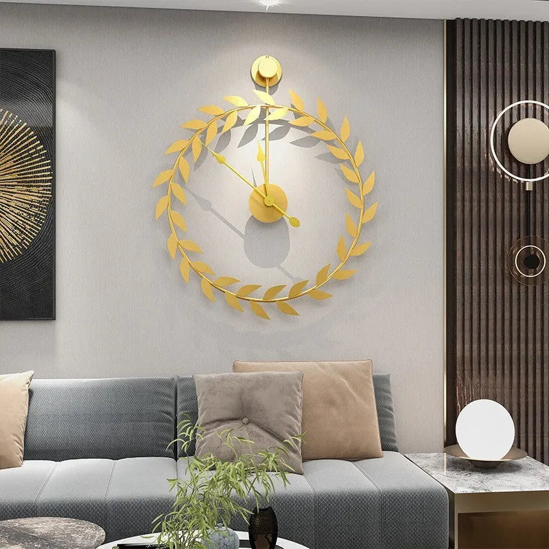 Simple round wall clock with metal dial, 50x50cm, sweep movement, WM463 colour