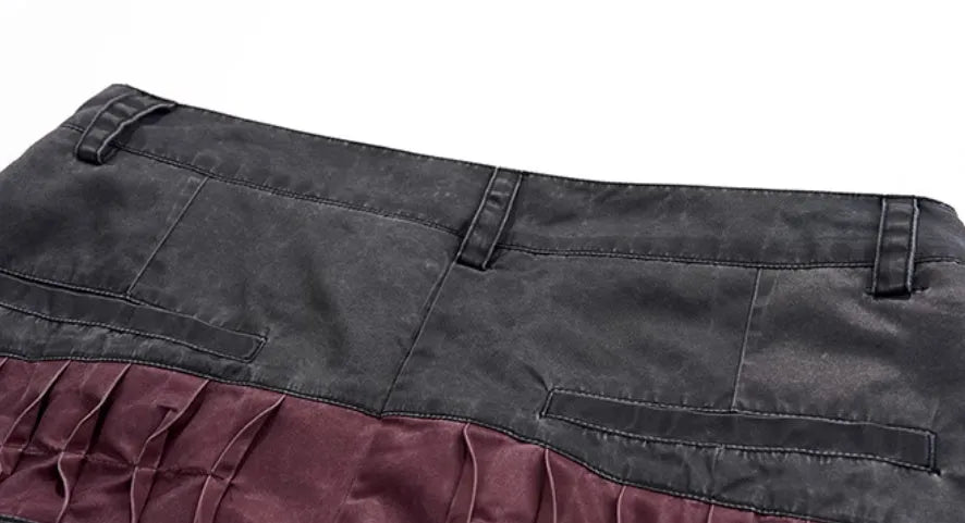Korean style wide-leg pants for boys in black and grey colour options