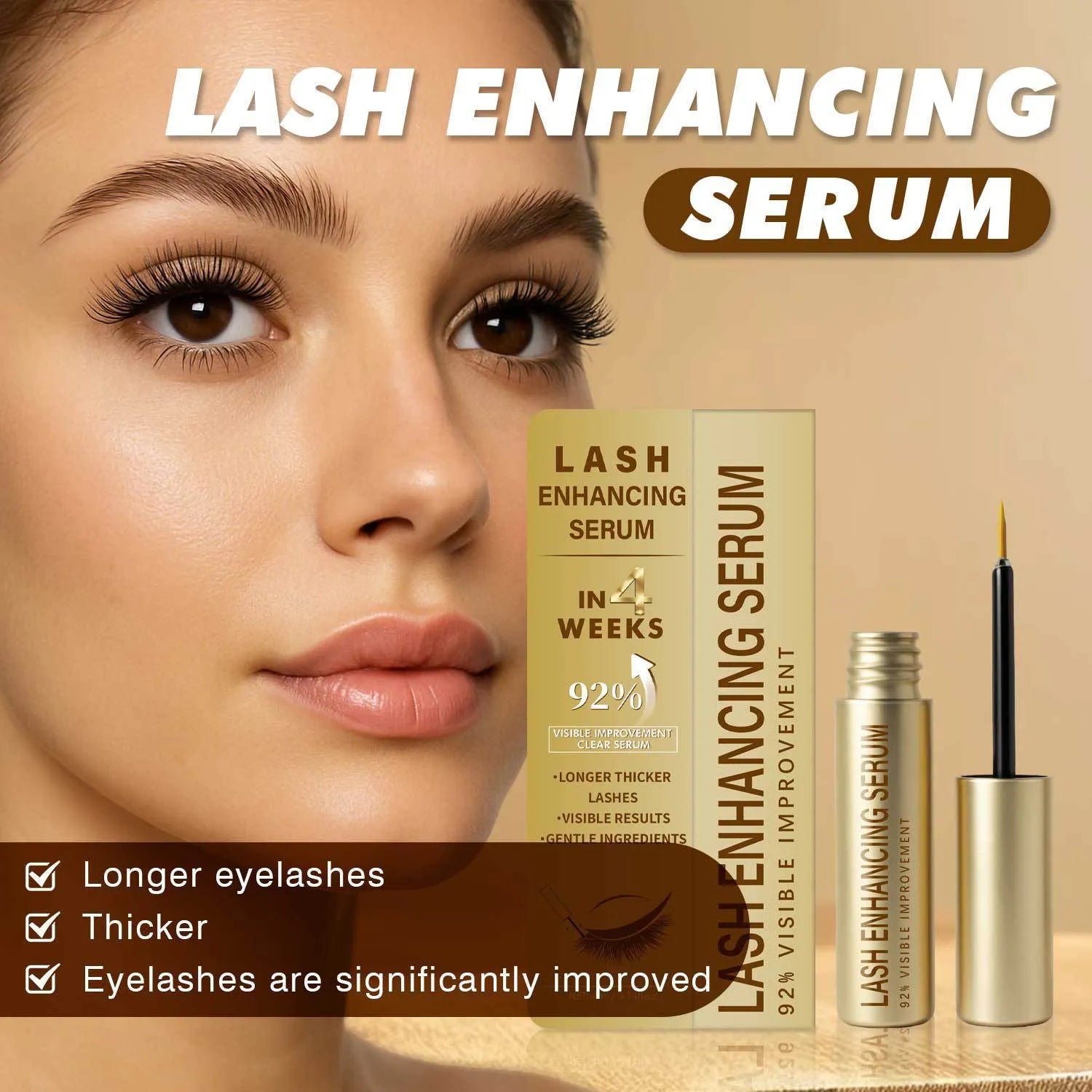 Eyelash promotion essence 4ml neutral packaging bottle