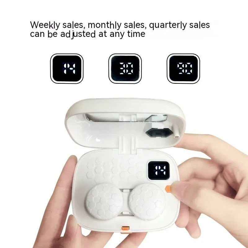 Automatic ultrasonic cleaning machine for invisible glasses in 85x65x30mm plastic housing