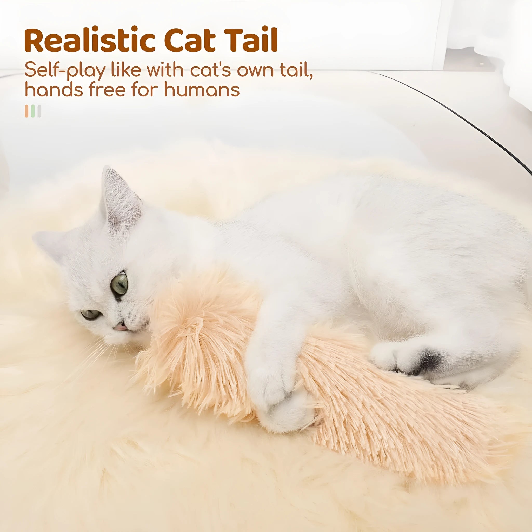 Blue plush cat toy pillow measuring 27cm long on a neutral background.