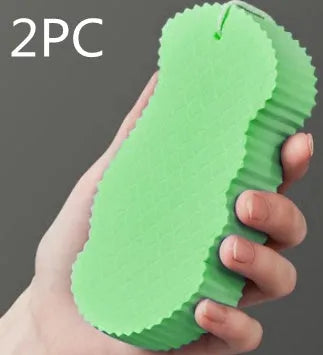3D fish scale pattern bath sponge in multiple colours for gentle body exfoliation
