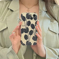 Black tulip silicone phone case back cover for iPhone 13 12 11 XR XS X