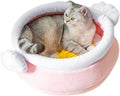 Pink honey pot shaped cat sofa bed with removable pad, for small cats and dogs.