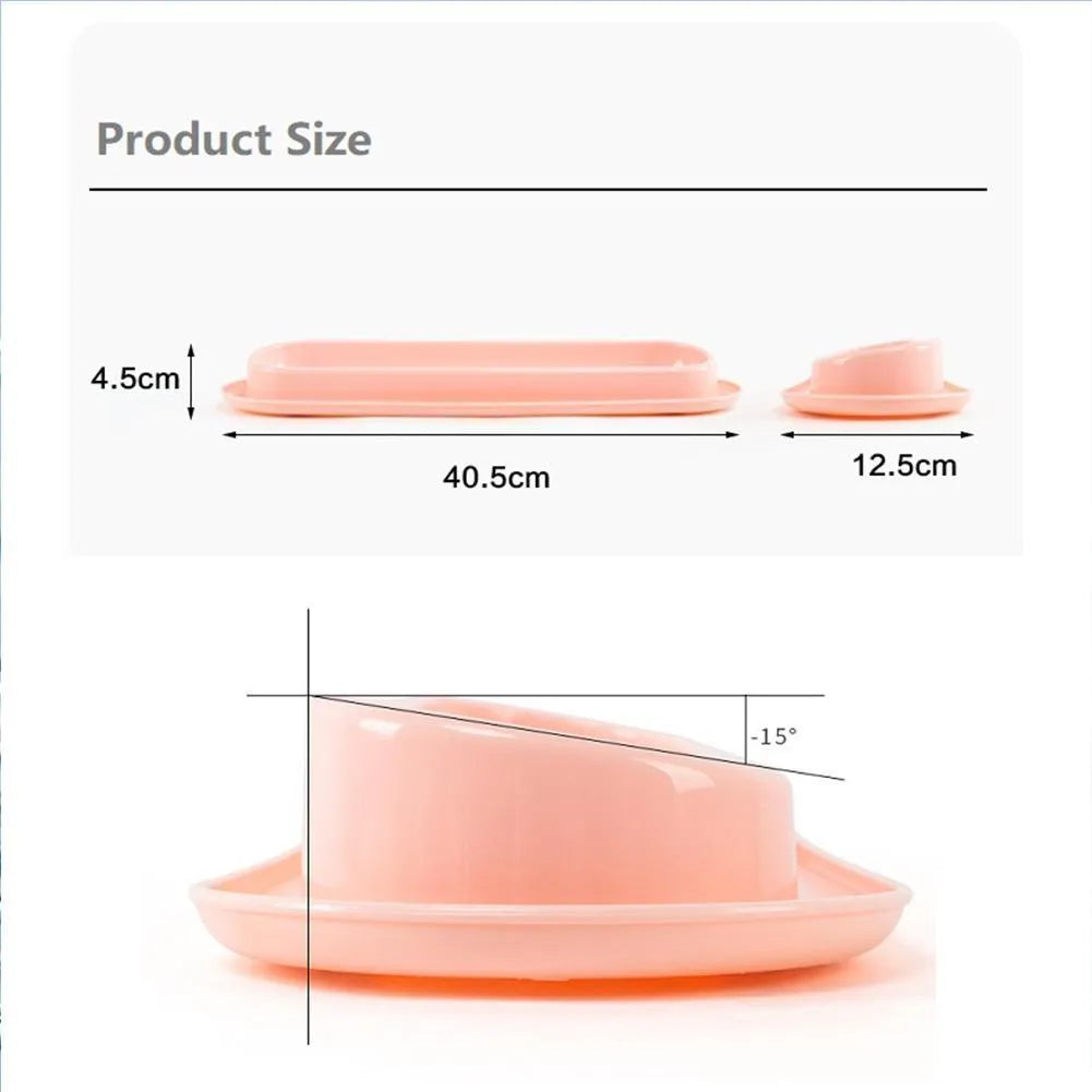 Leakproof pet bowl feeder set for cats and dogs in green pink and yellow colours