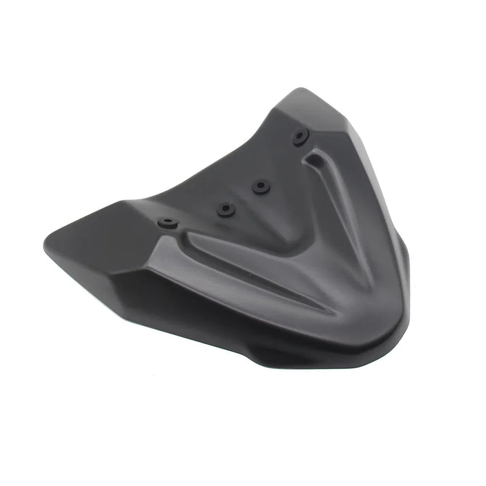 Black ABS fixed wind front wing accessory for KTM 390 and 790 Adventure motorcycles.