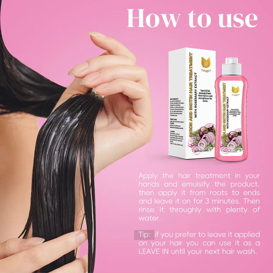 Private label anti-hair loss red onion biotin conditioner 248ml bottle for hair strengthening and regrowth