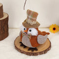 Green and orange polyester cloth owl harvest bird pendant ornament for Thanksgiving decoration.