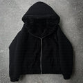 Casual baggy coat in black or white with loose fit and cardigan style for men and women