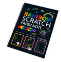 Children's large scratch art paper with colourful puzzle design and scraper tool for DIY creative painting
