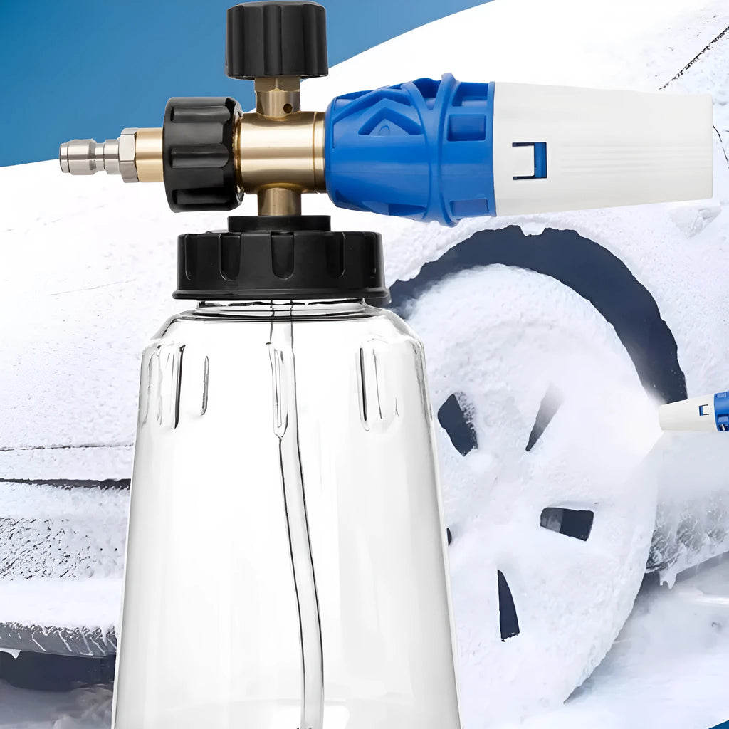 All-aluminium 1L high pressure car wash foam pot for cleaning machines