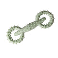 TPR rubber dog chew toy ring in blue, green, or pink colours, 16cm diameter chew toy