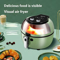 8-litre air fryer oven with transparent cooking window and mechanical button controls