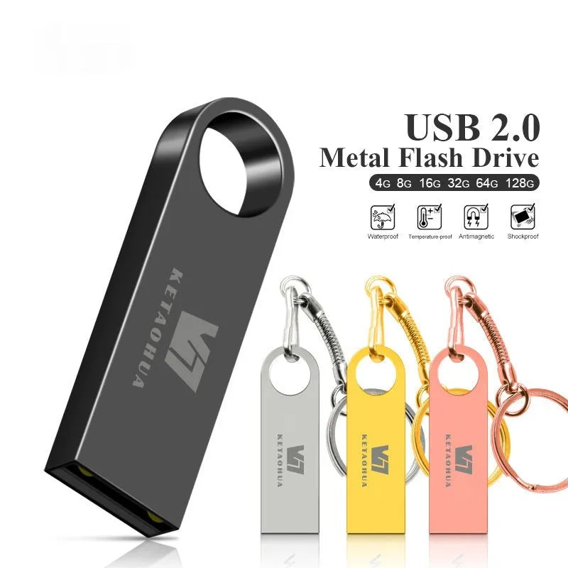 Silver metal car-shaped USB flash drive on a white background.