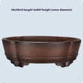 Traditional purple clay flower pot with classical styling for plants and bonsai