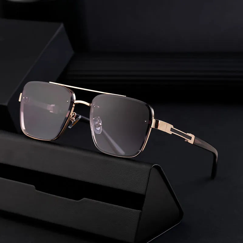 Men's vintage sunglasses with UV protection in European American style, multiple colour options