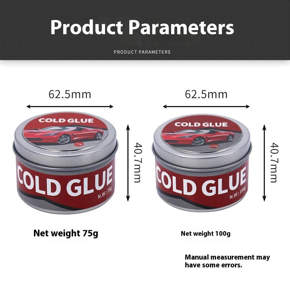 Special cold glue for automobile depression repair in 75g or 100g packaging
