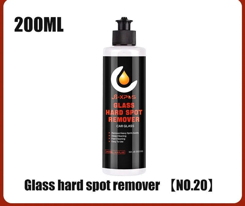 Tube of Glass Oil Film Remover Cleaning Cream for car windows, available in 50ml 100ml 200ml sizes.