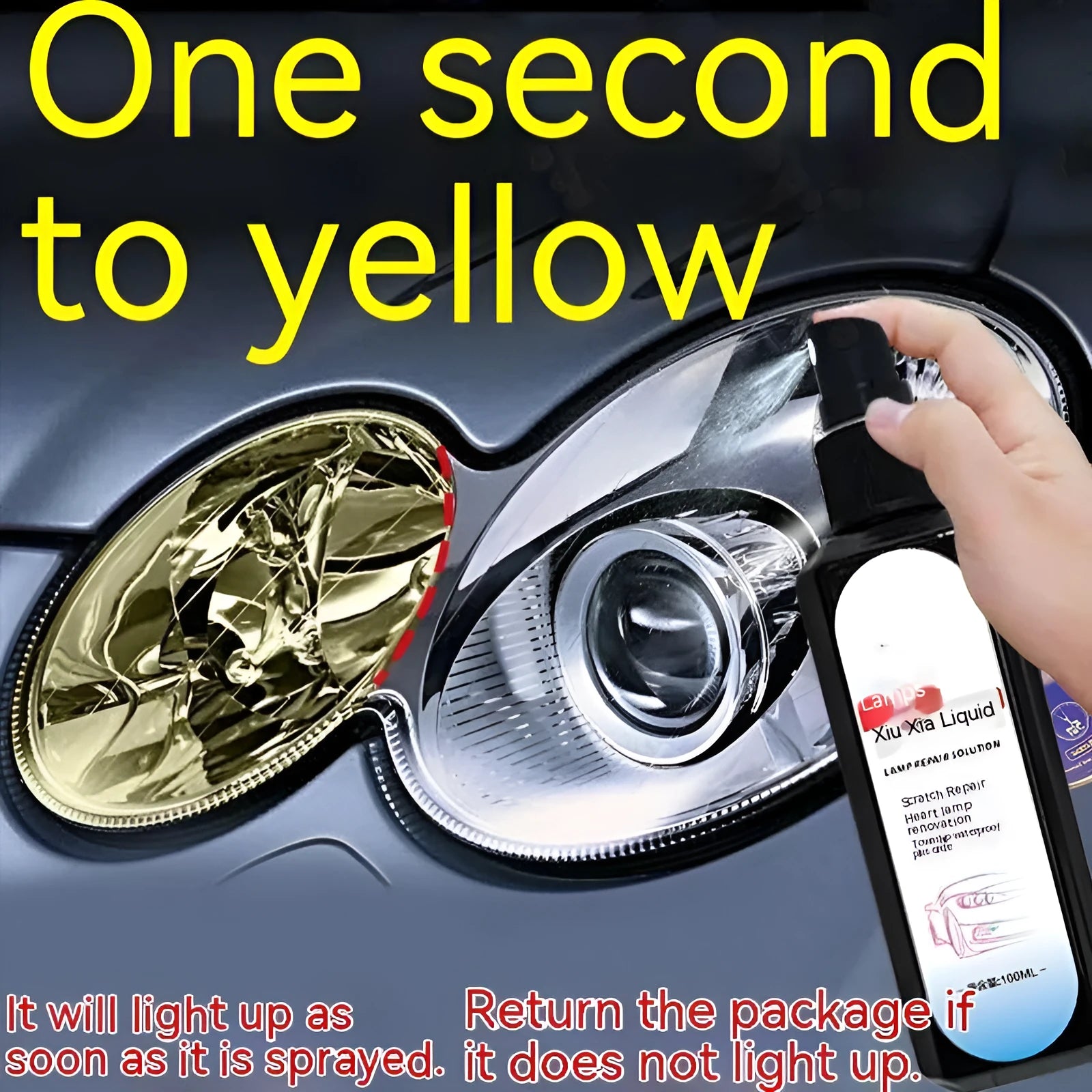 Car headlight renovation repairing liquid 100ml bottle for headlamp lens restoration