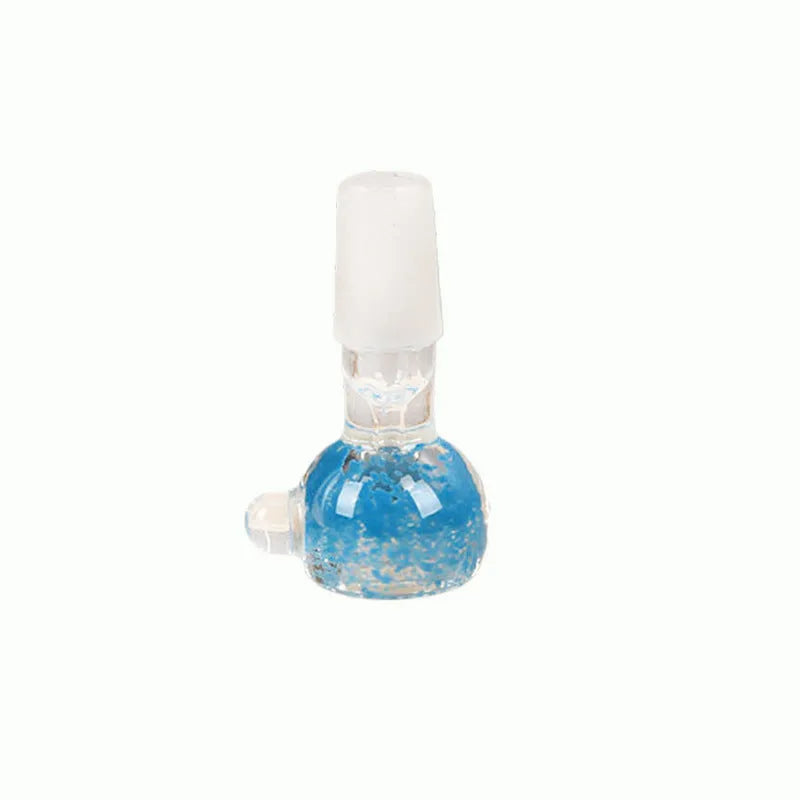 Glass trumpet cigarette holder in transparent colours with 7cm geometric design