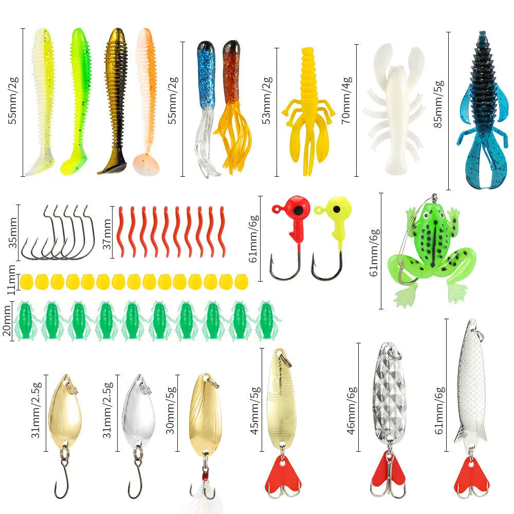 Christmas-themed Mino Bog 24-piece metal fishing tackle blind box set in 01 Style colour