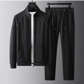 Stand collar sports suit in polyvinyl alcohol fibre with slim fit and long sleeves