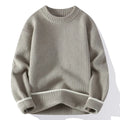 Men's loose pullover sweater round neck long sleeve chemical fibre blend autumn casual wear