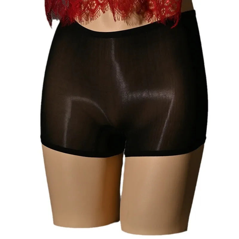Shiny men's nylon underwear stockings in seven colours including natural skin tones