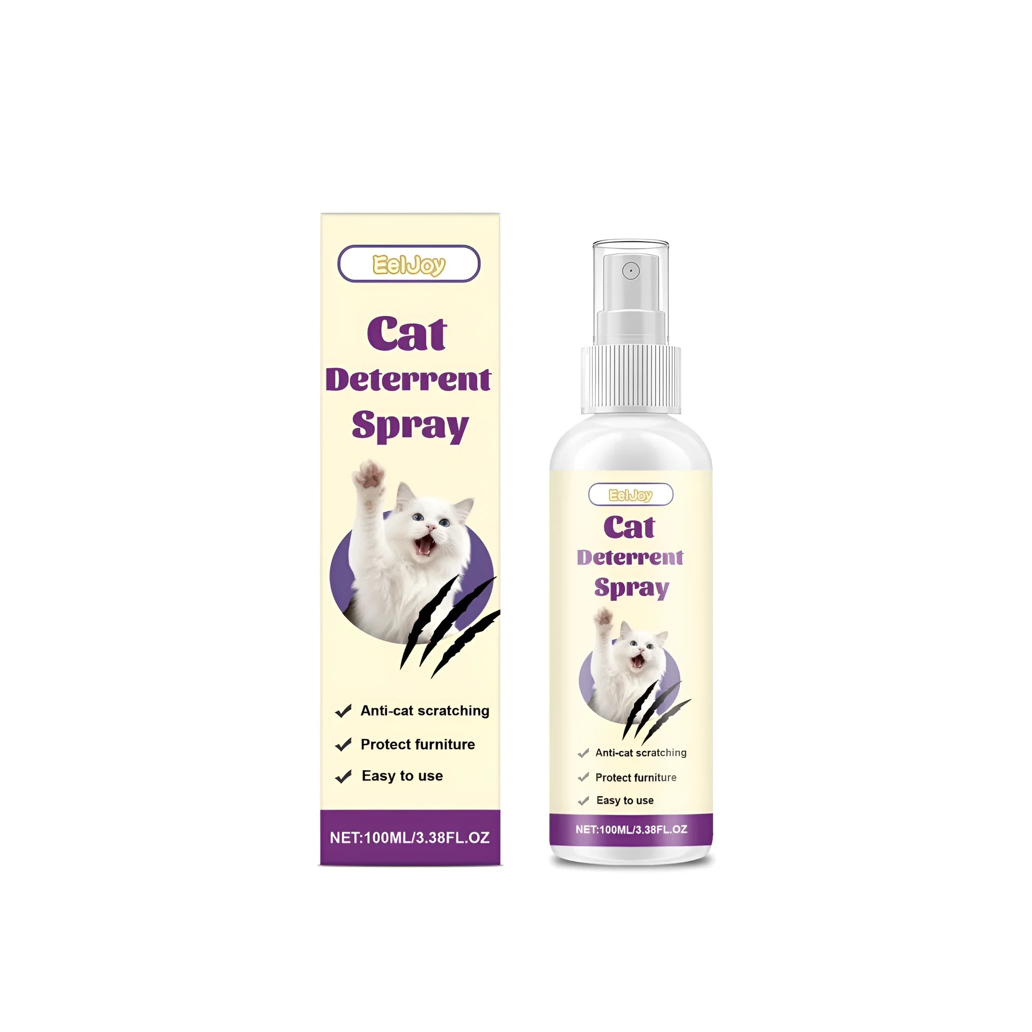 Cat deterrent spray 100ml bottle with lemon peel oil for furniture protection