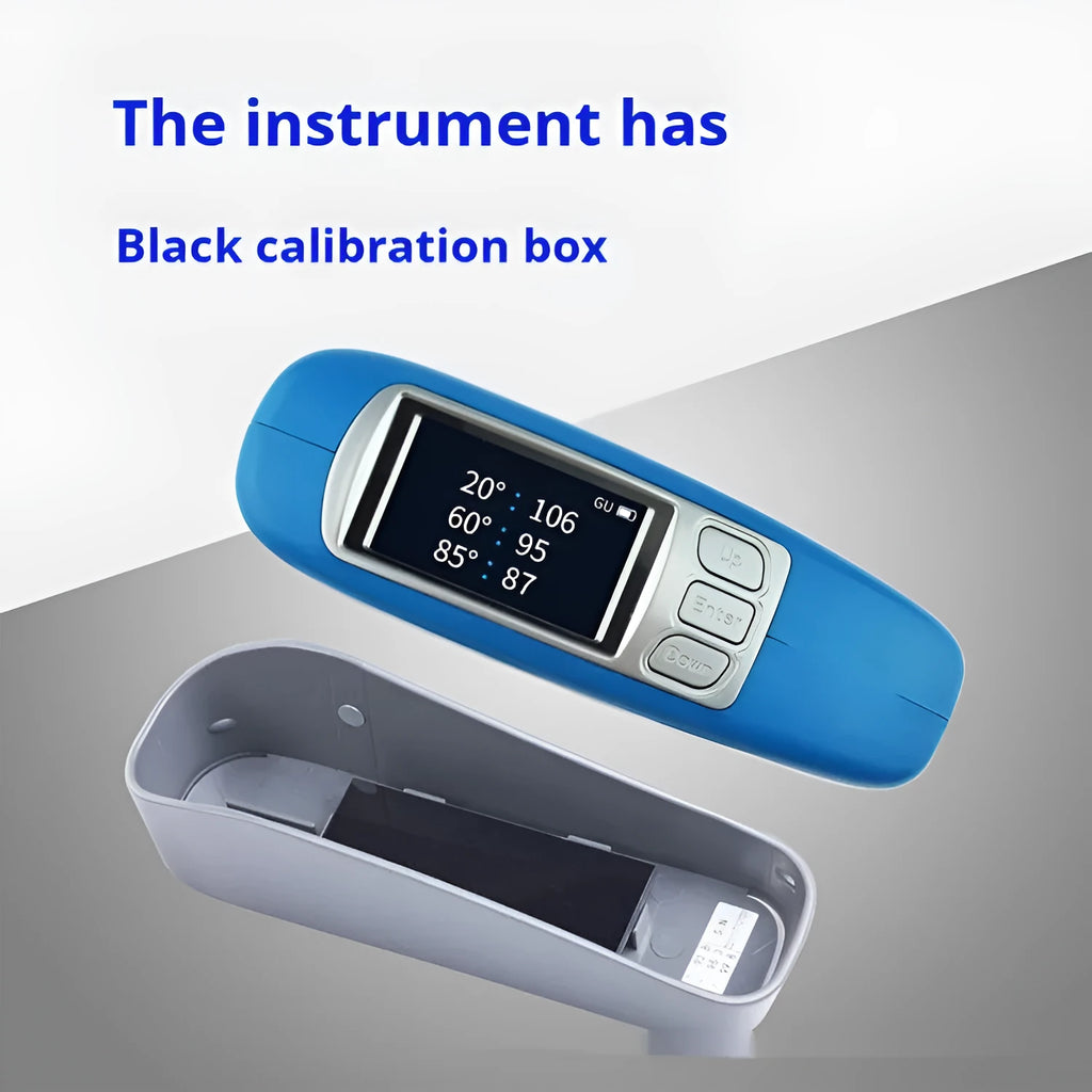 Ceramic Brightness Stone portable glossiness tester for paint, plastic, wood surface measurement.