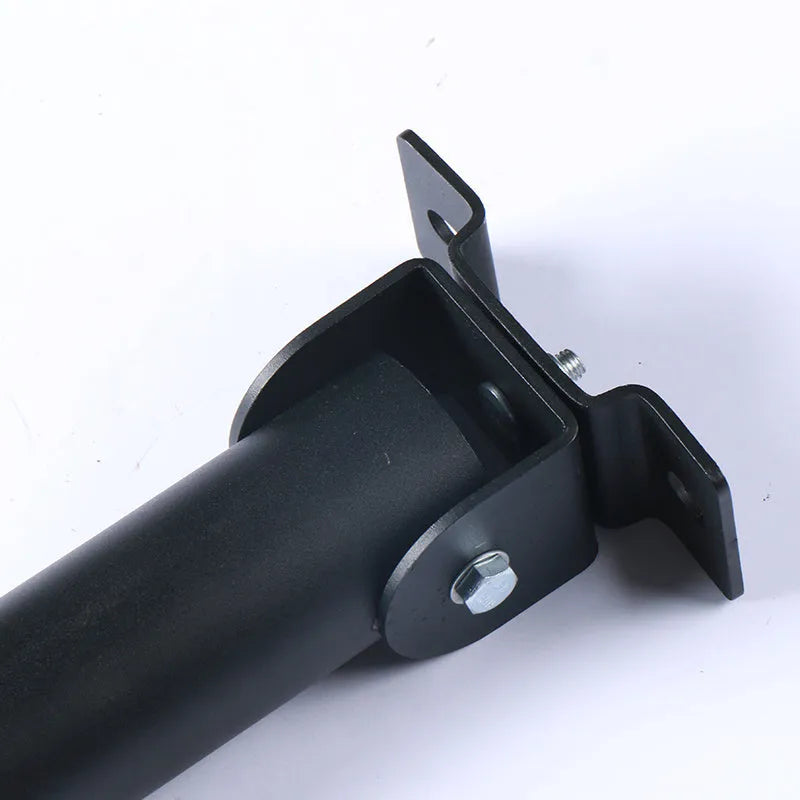 Wall-mounted steel barbell rod rack with 25 tubes, includes expansion screws for installation