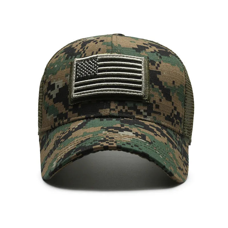 Tear Mark tactical baseball hat in black with white embroidery, dome crown, and Velcro panel on cotton fabric