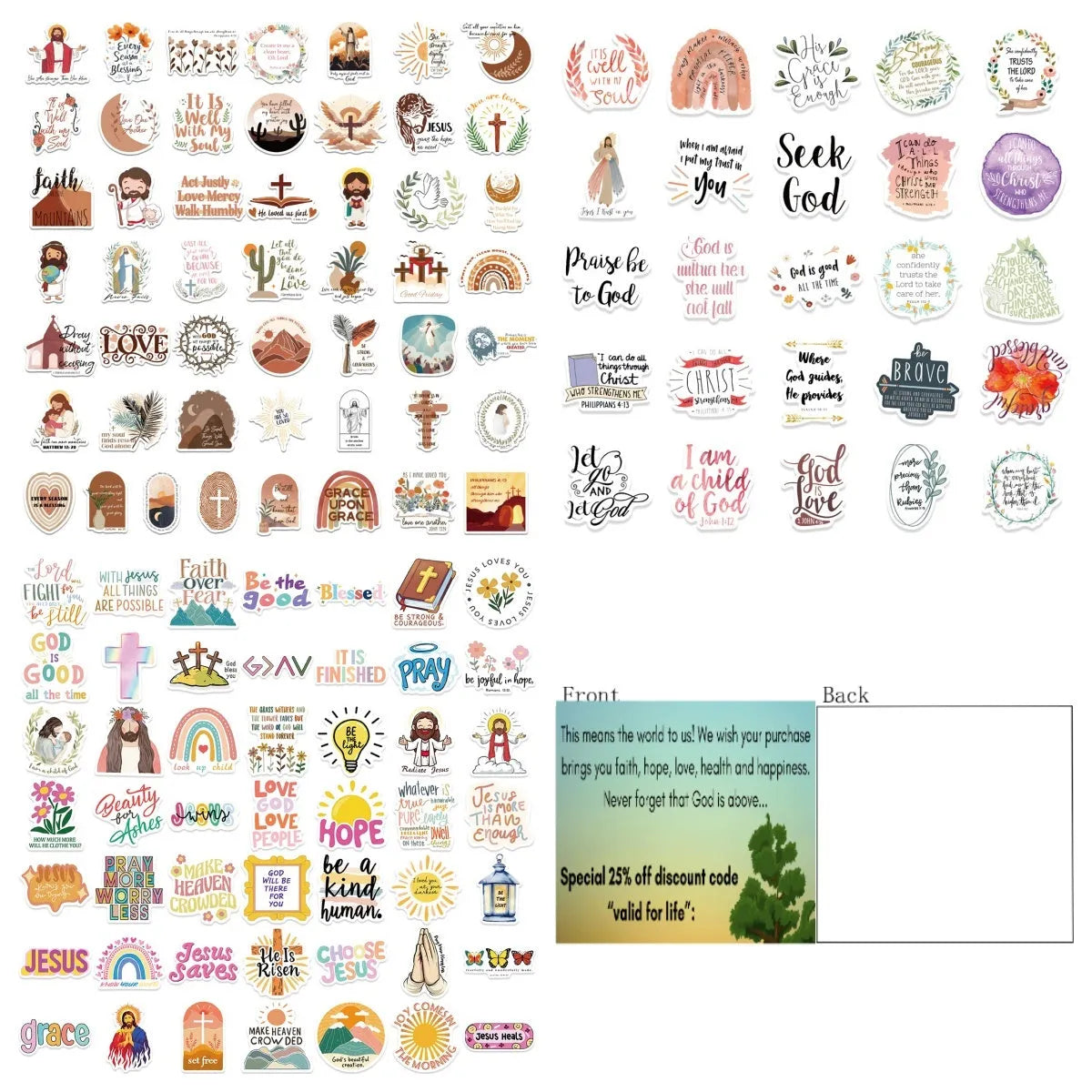 50-piece graffiti sticker pack with random printed patterns for personalised decoration