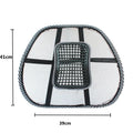 Black polypropylene car lumbar support pillow with Pi Ding waist pattern, 41x39 cm
