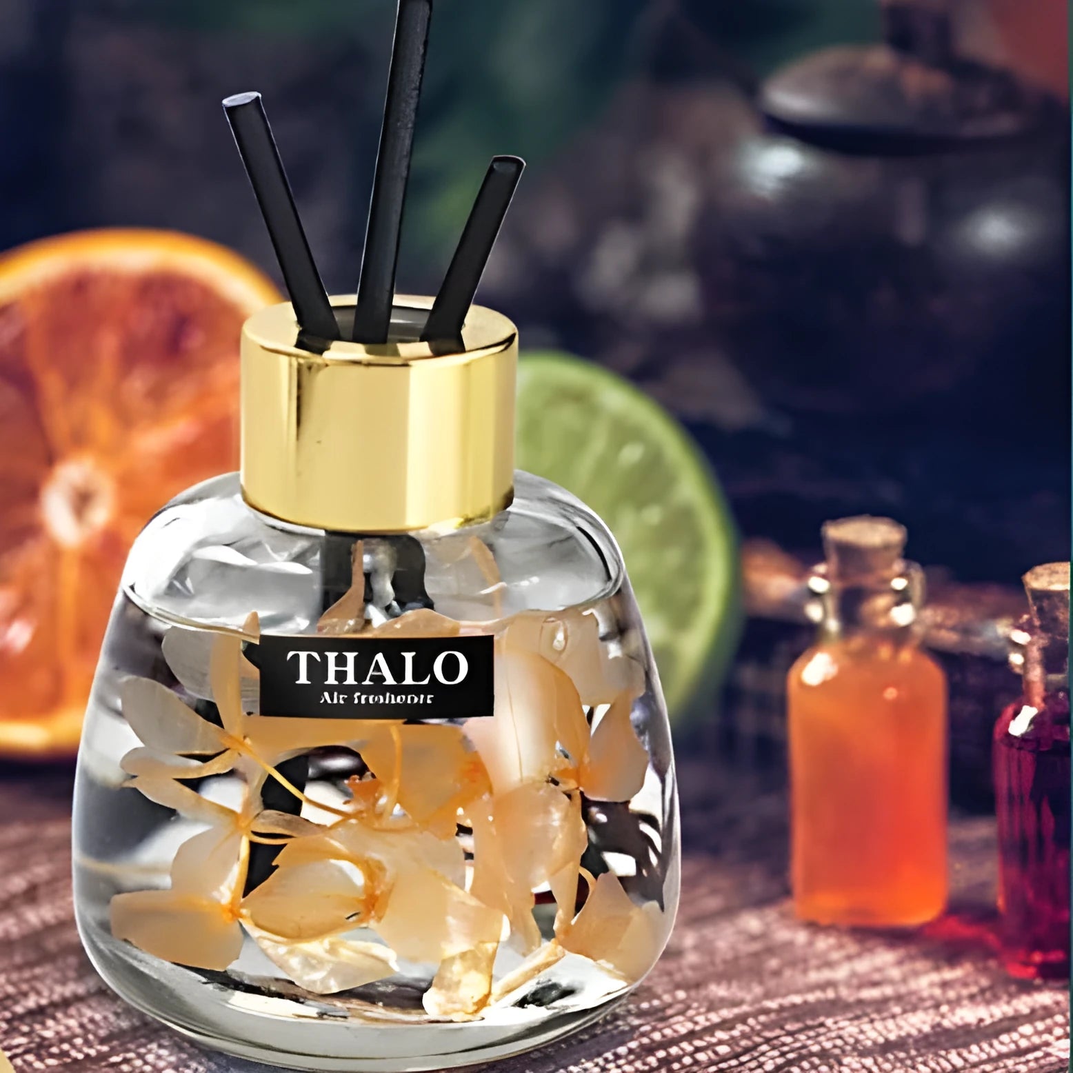 Glass car perfume ornament without fire aromatherapy in bottle shape with loose incense