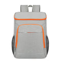 Large capacity Oxford cloth thermal picnic backpack for camping storage, available in black, black red, gray, gray orange