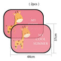Electrostatic adsorption car side window sunshade with animal designs on nylon mesh