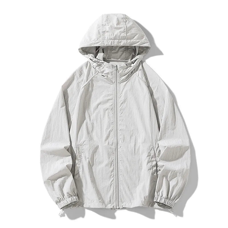 Outdoor couple sports jacket in loose fit, nylon fabric, sun-protective, eight colour options, sizes S-4XL