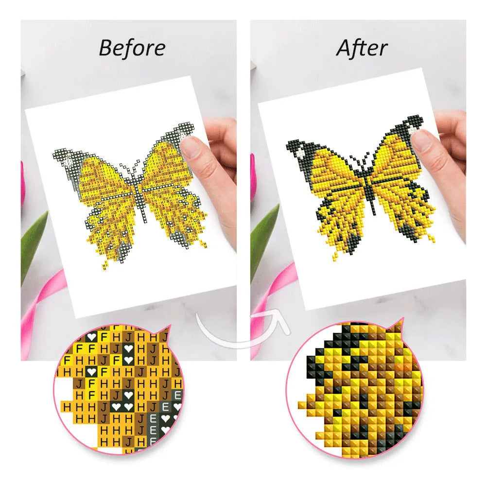 12 piece diamond painting kit set frameless acrylic 15x15cm with flower and animal themes