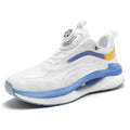Men's high-top breathable running shoes with popcorn sole and buckle fastening in cotton candy colour
