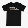 Black men's T-shirt with 3D digital printed pattern, short sleeves, and round neck